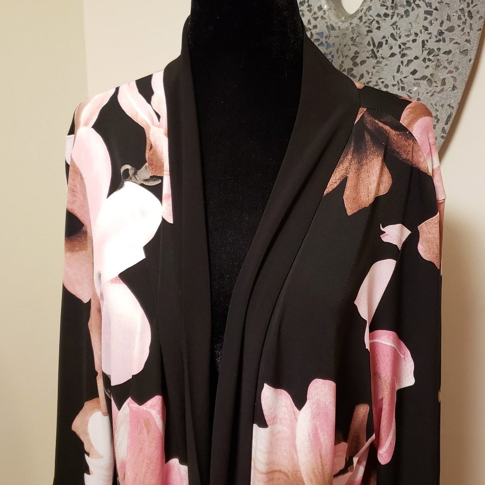 Pink & Black Floral Kimono
